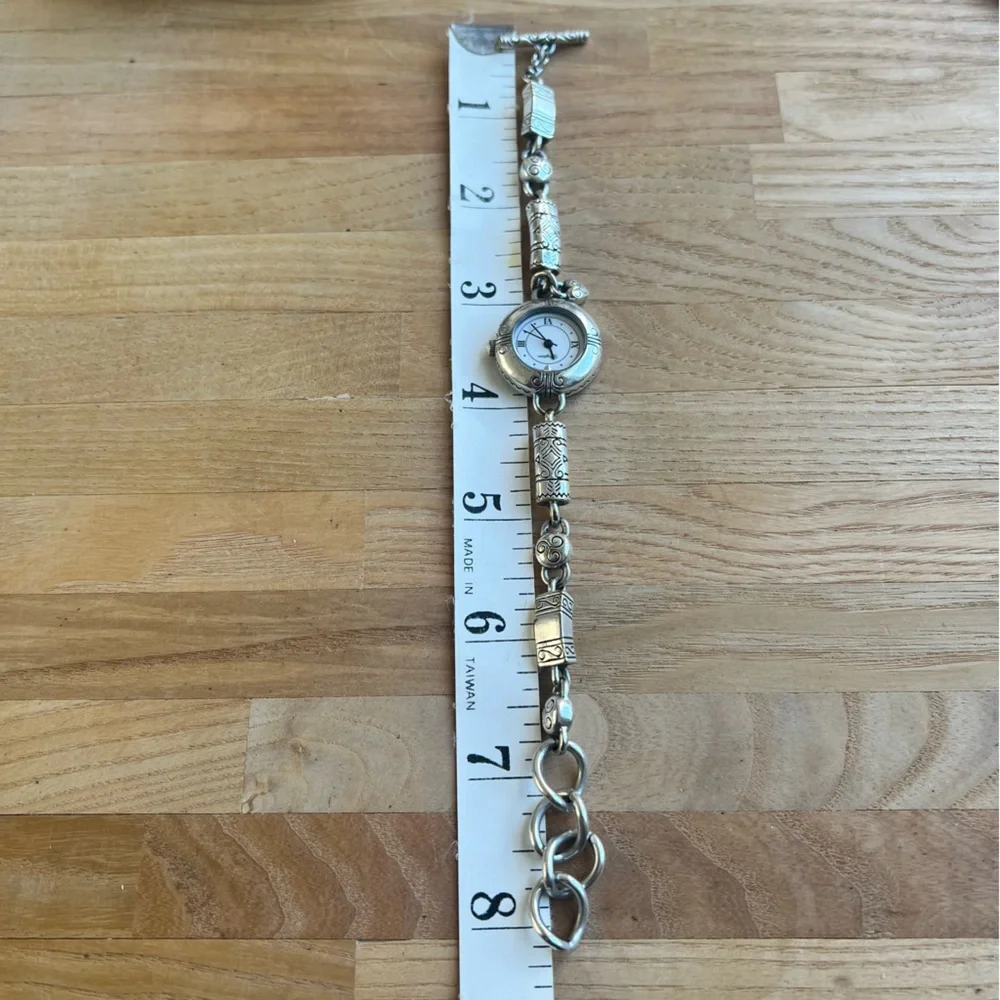 Brighton Marrakech ladies silver tone bracelet fashion watch NEW BATTERY
